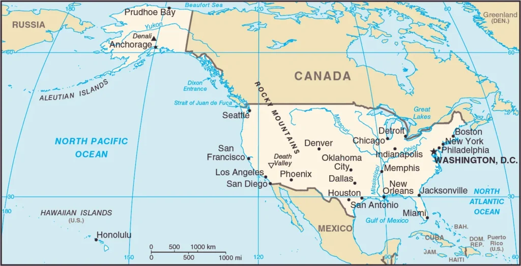 Map of United States