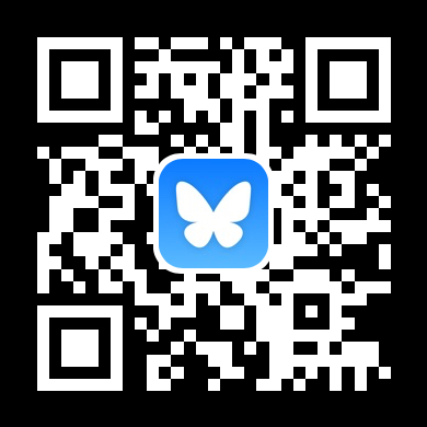 QR code for installing the Bluesky app